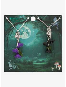 Thorn & Fable® Black & Purple Fairy Flower Best Friend Necklace Set, , hi-res
