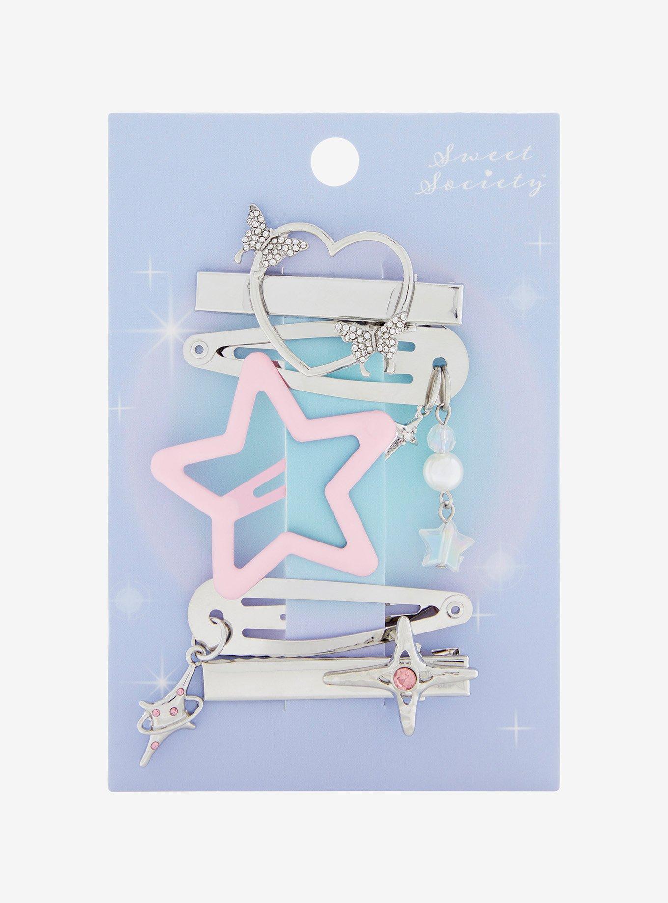 Sweet Society&reg; Pink Star Hair Clip Set, , hi-res