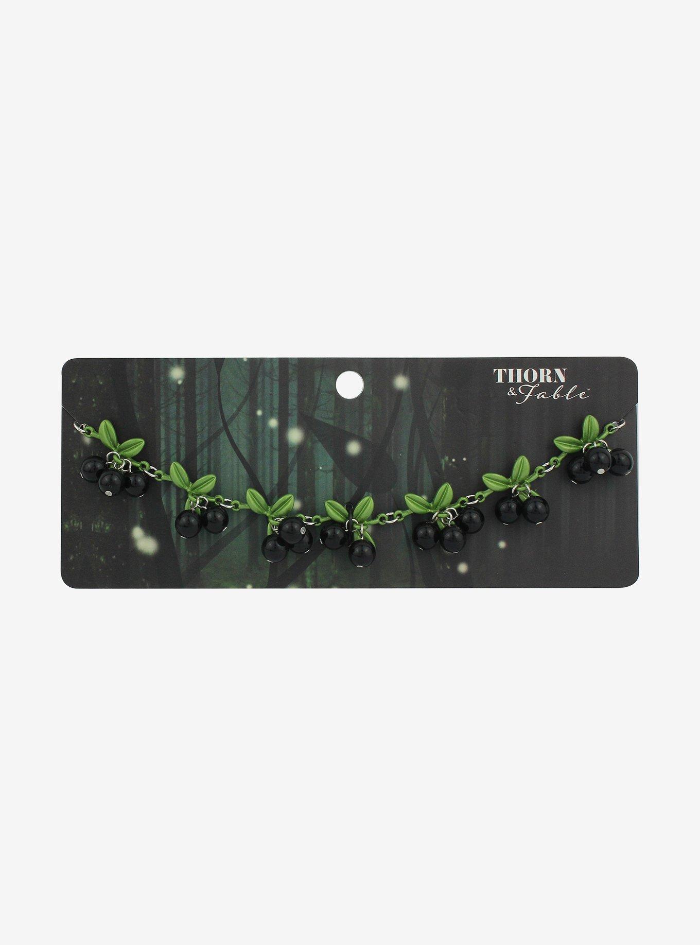 Thorn & Fable Black Berries Beaded Choker, , hi-res