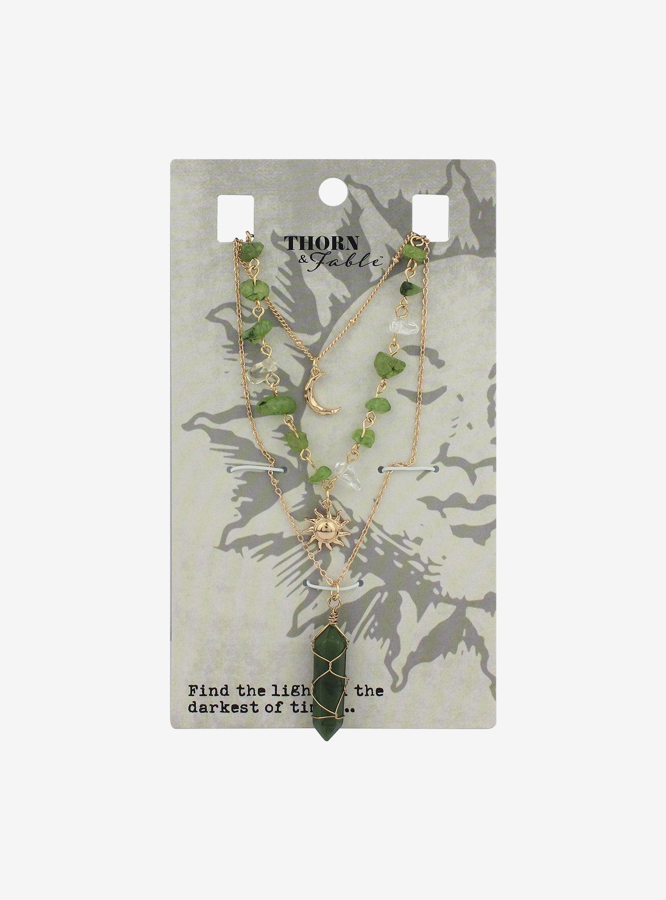 Thorn & Fable Celestial Stone Necklace Set, , hi-res