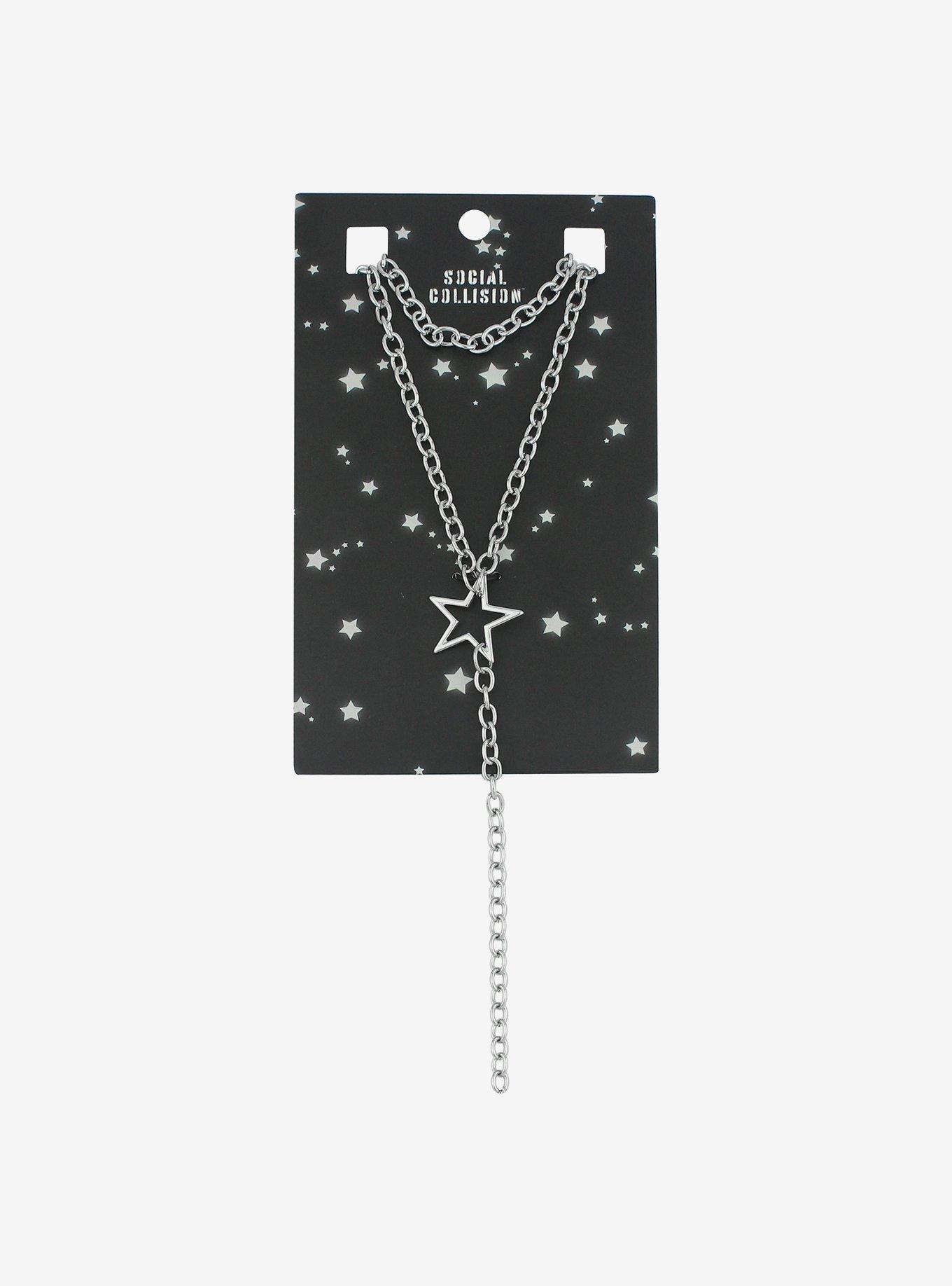 Social Collision® Star Chain Lariat Necklace, , hi-res