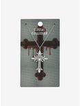 Social Collision® Heart Rhinestone Gothic Cross Necklace, , hi-res