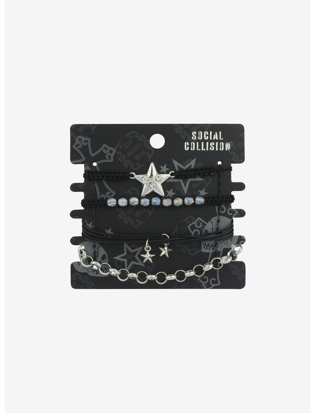 Social Collision® Star Cord Chain Bracelet Set, , hi-res