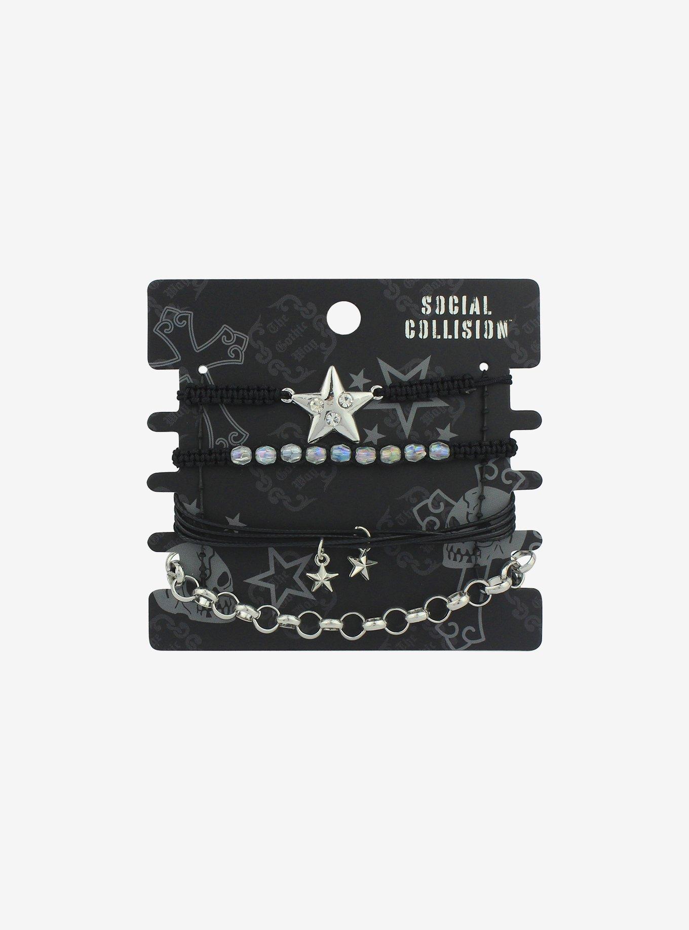 Social Collision® Star Cord Chain Bracelet Set, , hi-res