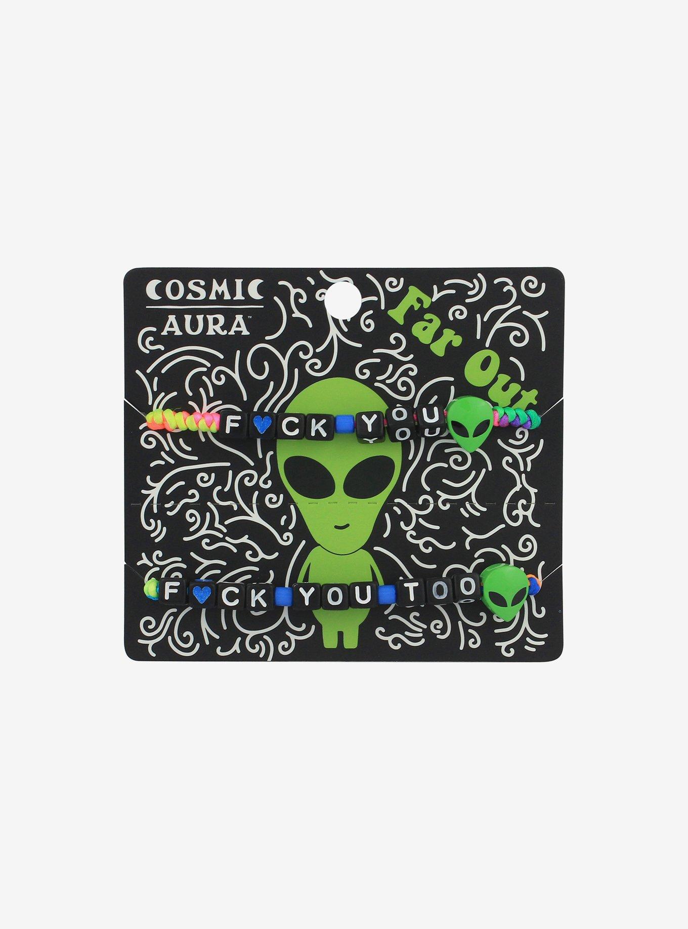 Cosmic Aura Alien Rainbow Best Friend Cord Bracelet Set, , hi-res