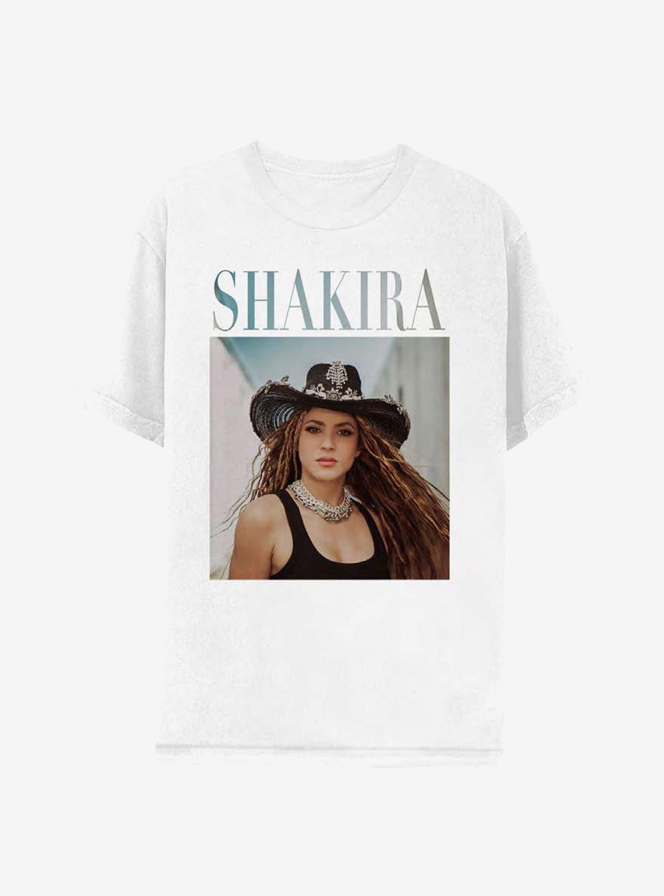 Shakira Cowboy Hat Boyfriend Fit Girls T-Shirt, BRIGHT WHITE, hi-res