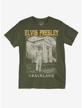Elvis Presley Graceland Photo Boyfriend Fit Girls T-Shirt, MILITARY GREEN, hi-res