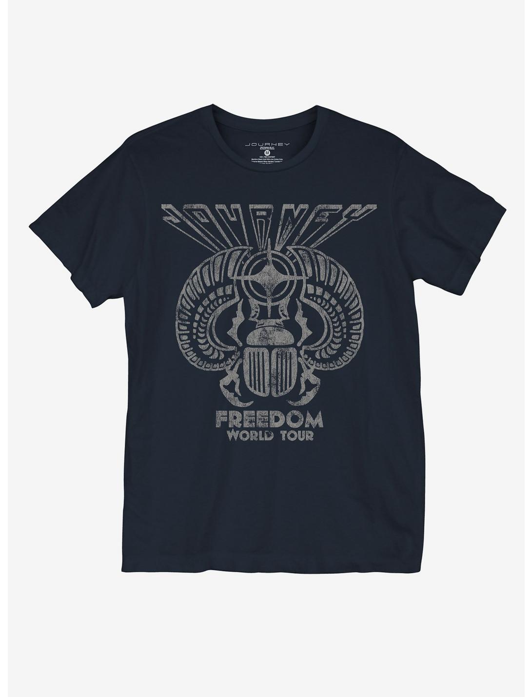Journey Freedom World Tour Boyfriend Fit Girls T-Shirt, NAVY, hi-res