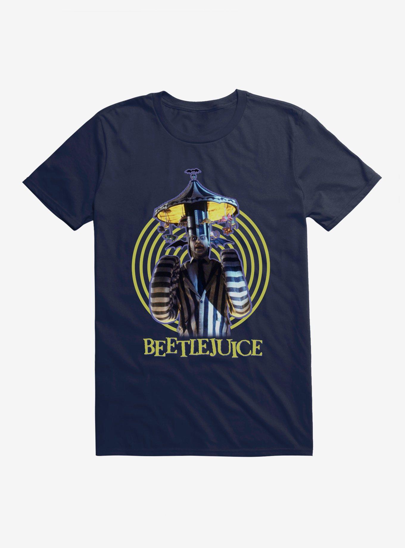 Beetlejuice Carousel Hat T-Shirt, MIDNIGHT NAVY, hi-res