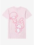 My Melody & My Sweet Piano Pastel Pink Boyfriend Fit Girls T-Shirt, MULTI, hi-res