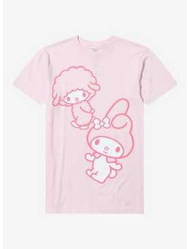 My Melody & My Sweet Piano Pastel Pink Boyfriend Fit Girls T-Shirt, , hi-res