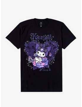Kuromi Purple Rose Boyfriend Fit Girls T-Shirt, , hi-res