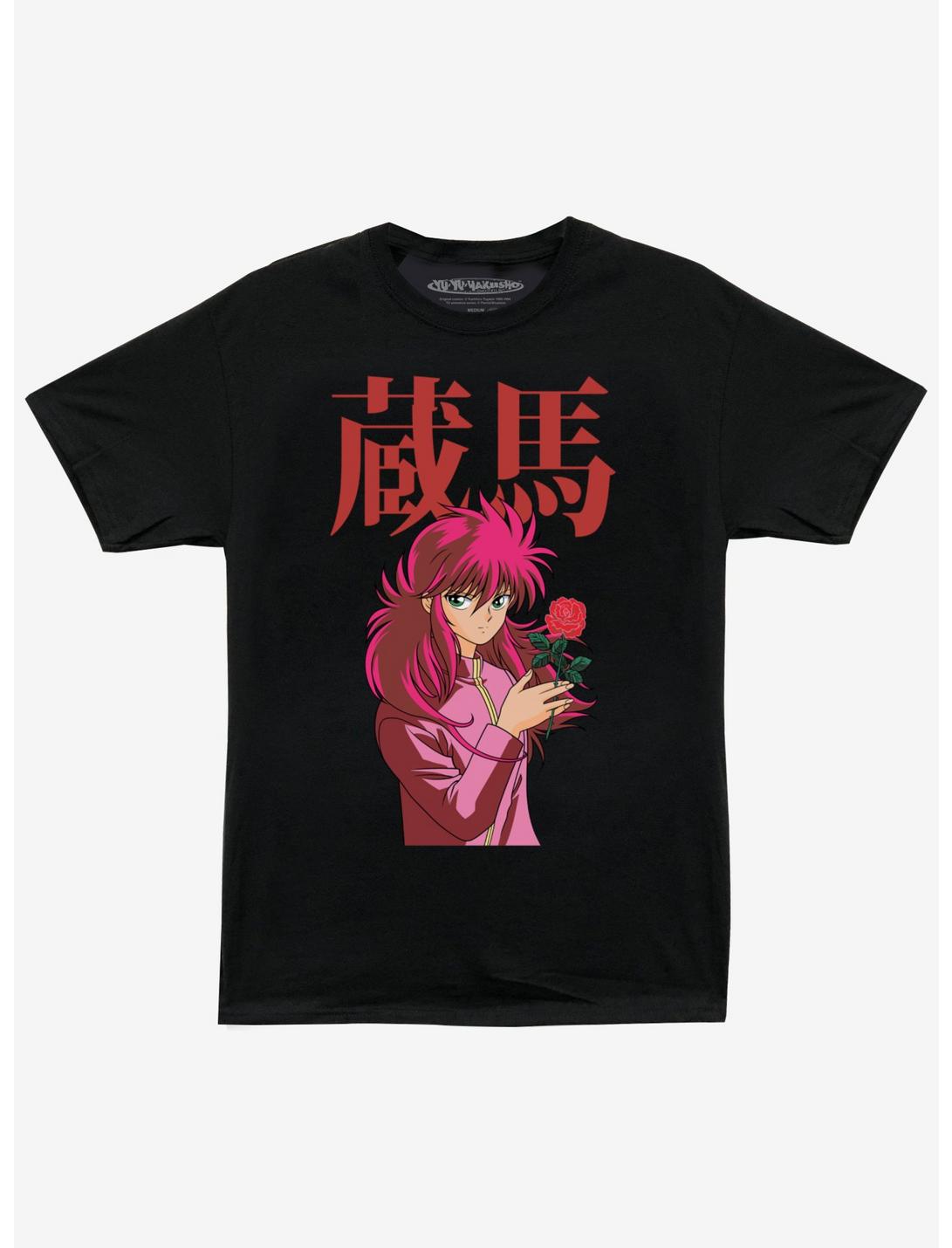 YuYu Hakusho Kurama Rose Boyfriend Fit Girls T-Shirt, MULTI, hi-res