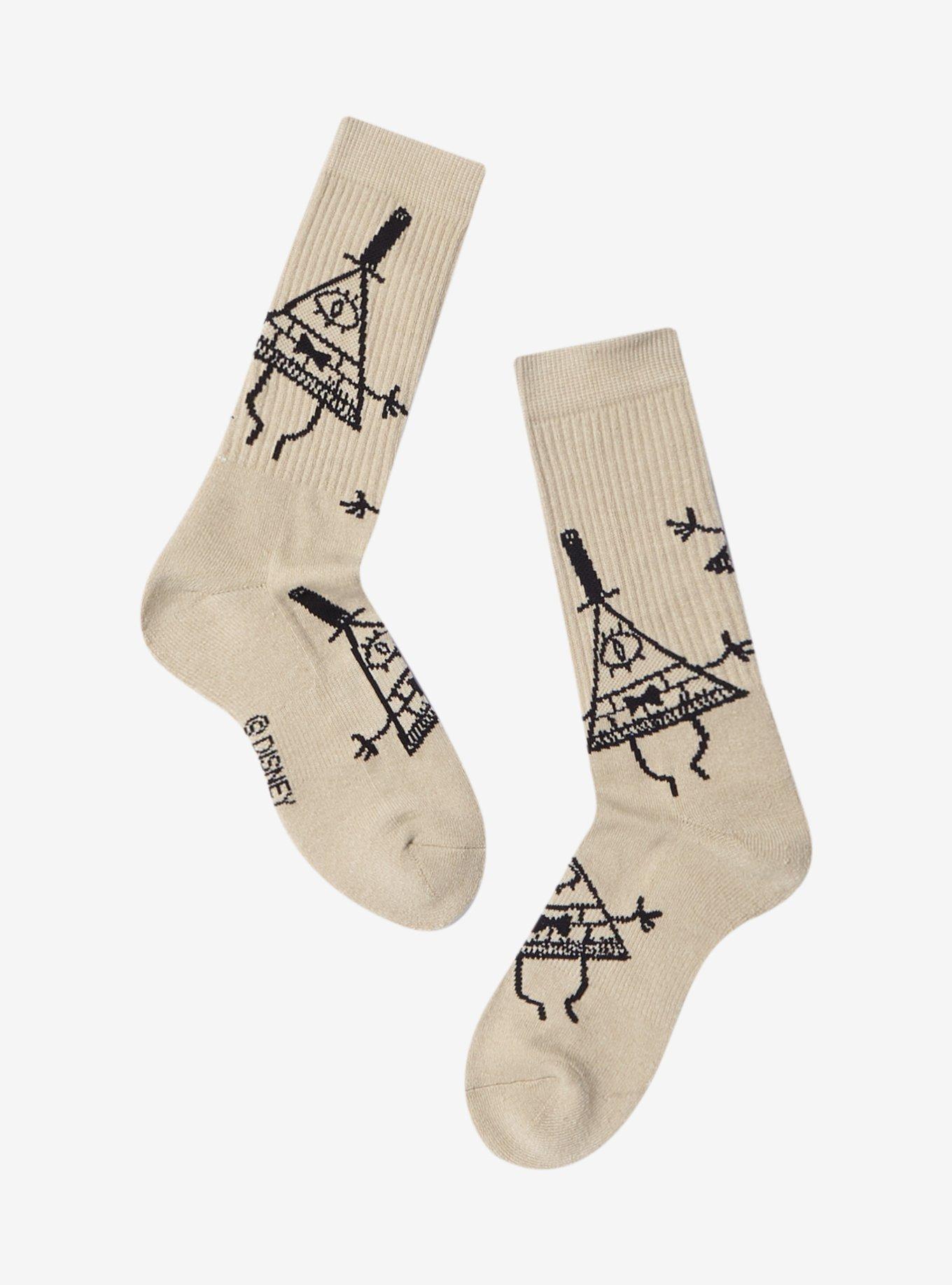 Disney Gravity Falls Bill Cipher Allover Print Crew Socks - BoxLunch Exclusive, , hi-res