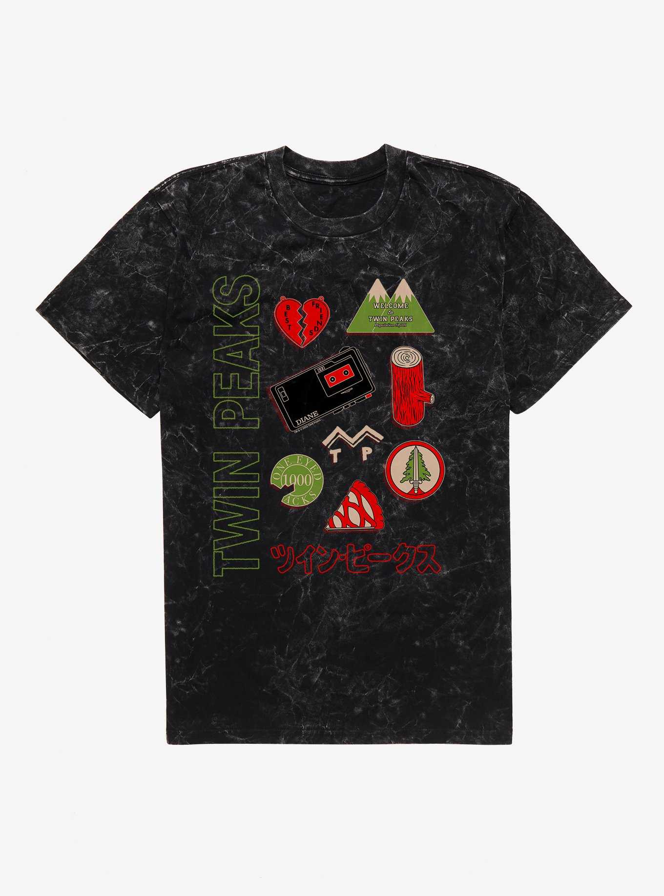 Twin Peaks Icons Mineral Wash T-Shirt, , hi-res