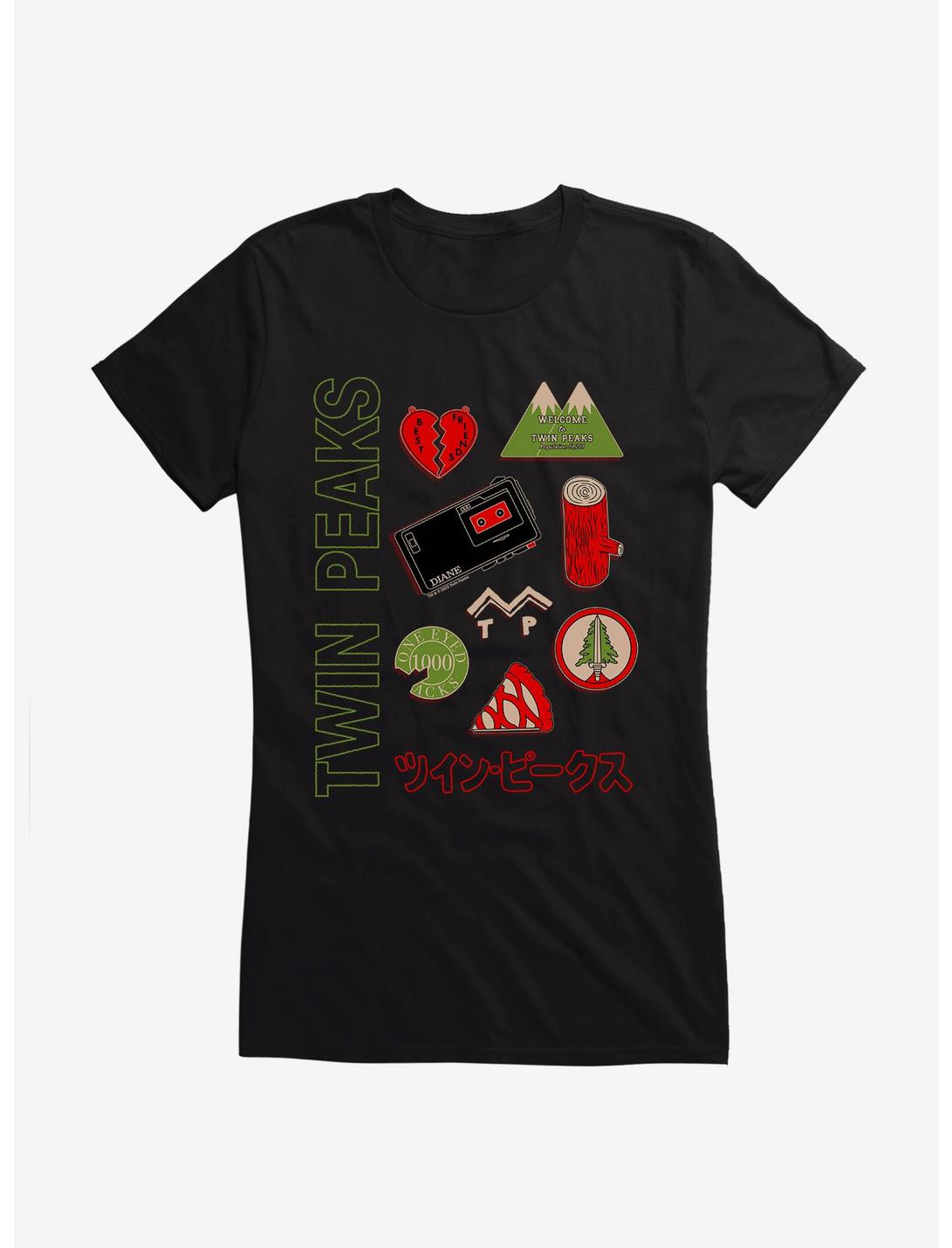 Twin Peaks Icons Girls T-Shirt, BLACK, hi-res