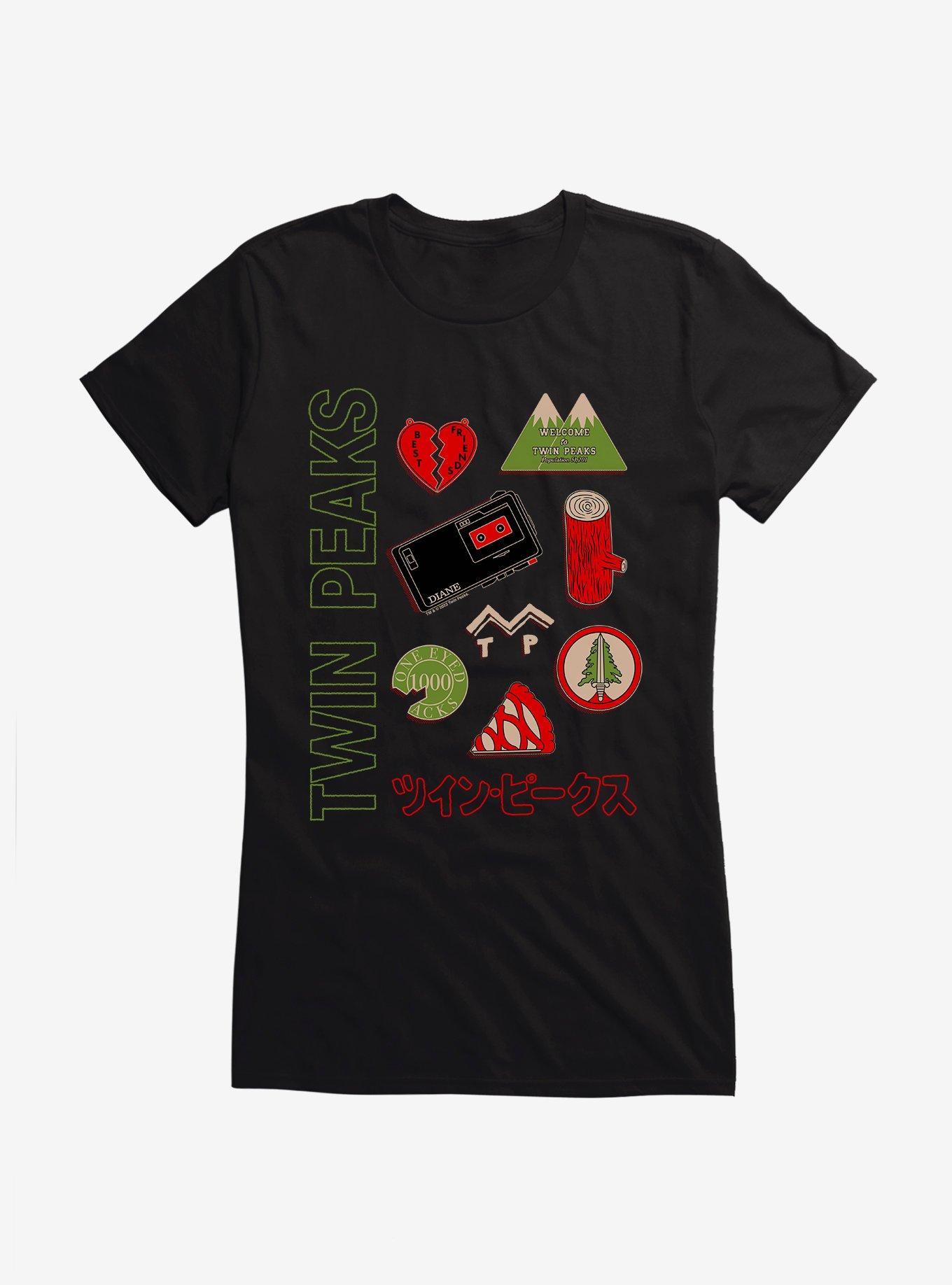 Twin Peaks Icons Girls T-Shirt, BLACK, hi-res