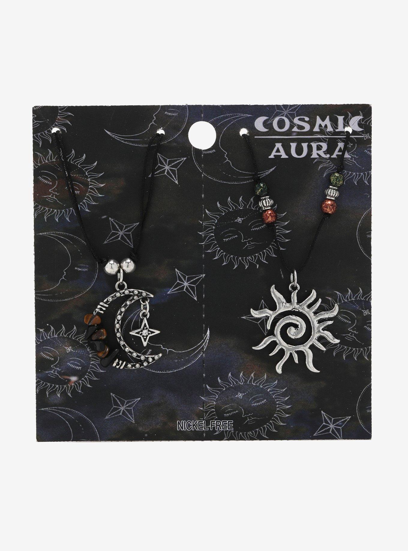 Cosmic Aura Celestial Crystal Stone Best Friend Cord Necklace Set, , hi-res