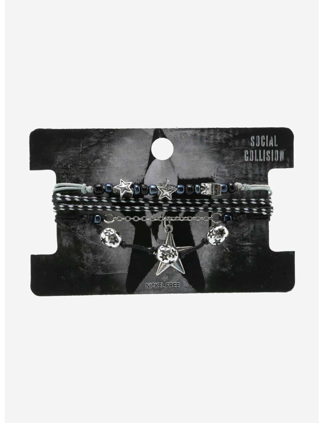 Social Collision® Grunge Star Cord Bracelet Set, , hi-res