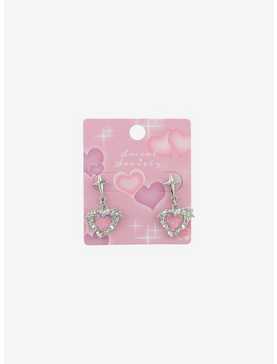 Sweet Society Heart Rhinestone Star Earrings, , hi-res