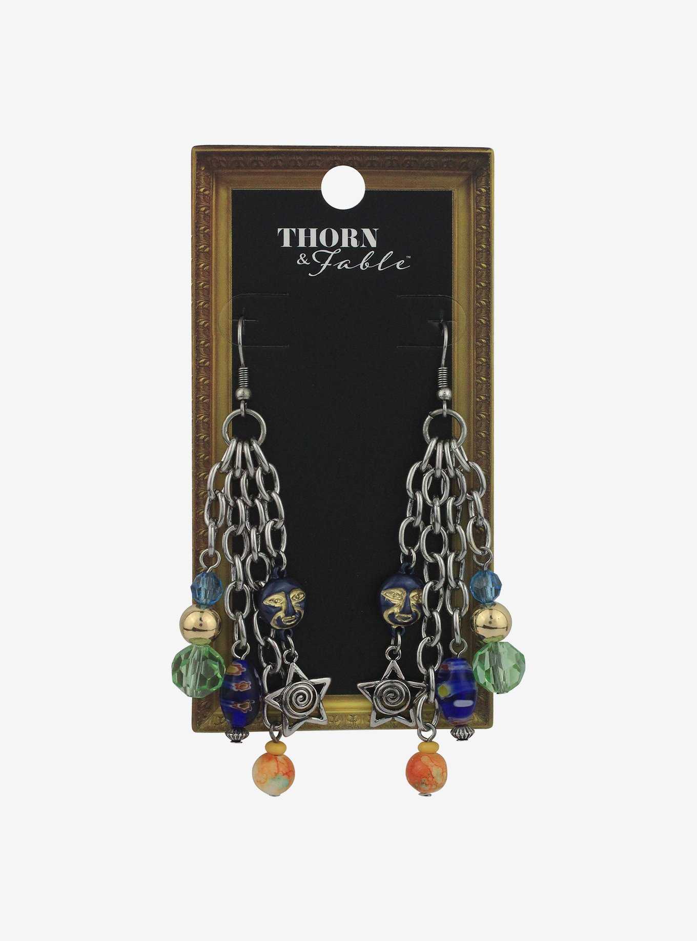 Thorn & Fable Star Swirl Stone Bead Earrings, , hi-res