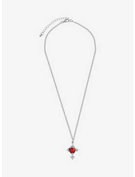 Social Collision® Jeweled Heart Cross Pendant Necklace, , hi-res