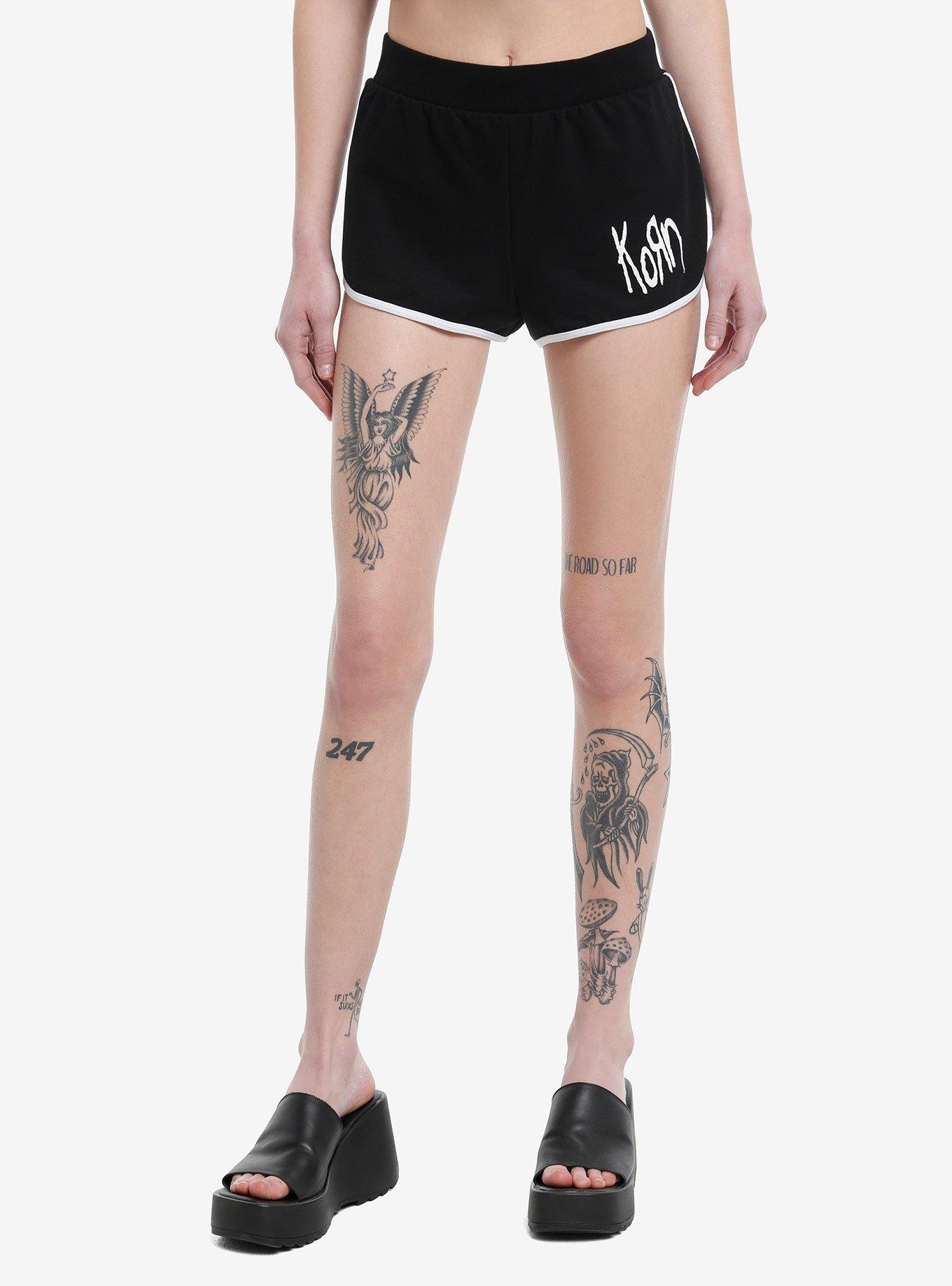 Korn Still A Freak Girls Lounge Shorts, BLACK, hi-res