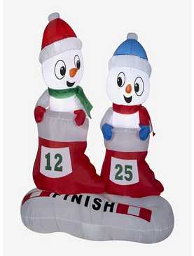Snowman in Stocking Races Airblown, , hi-res
