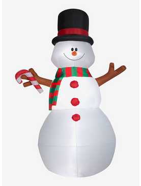 Swiveling Snowman Animated Airblown, , hi-res