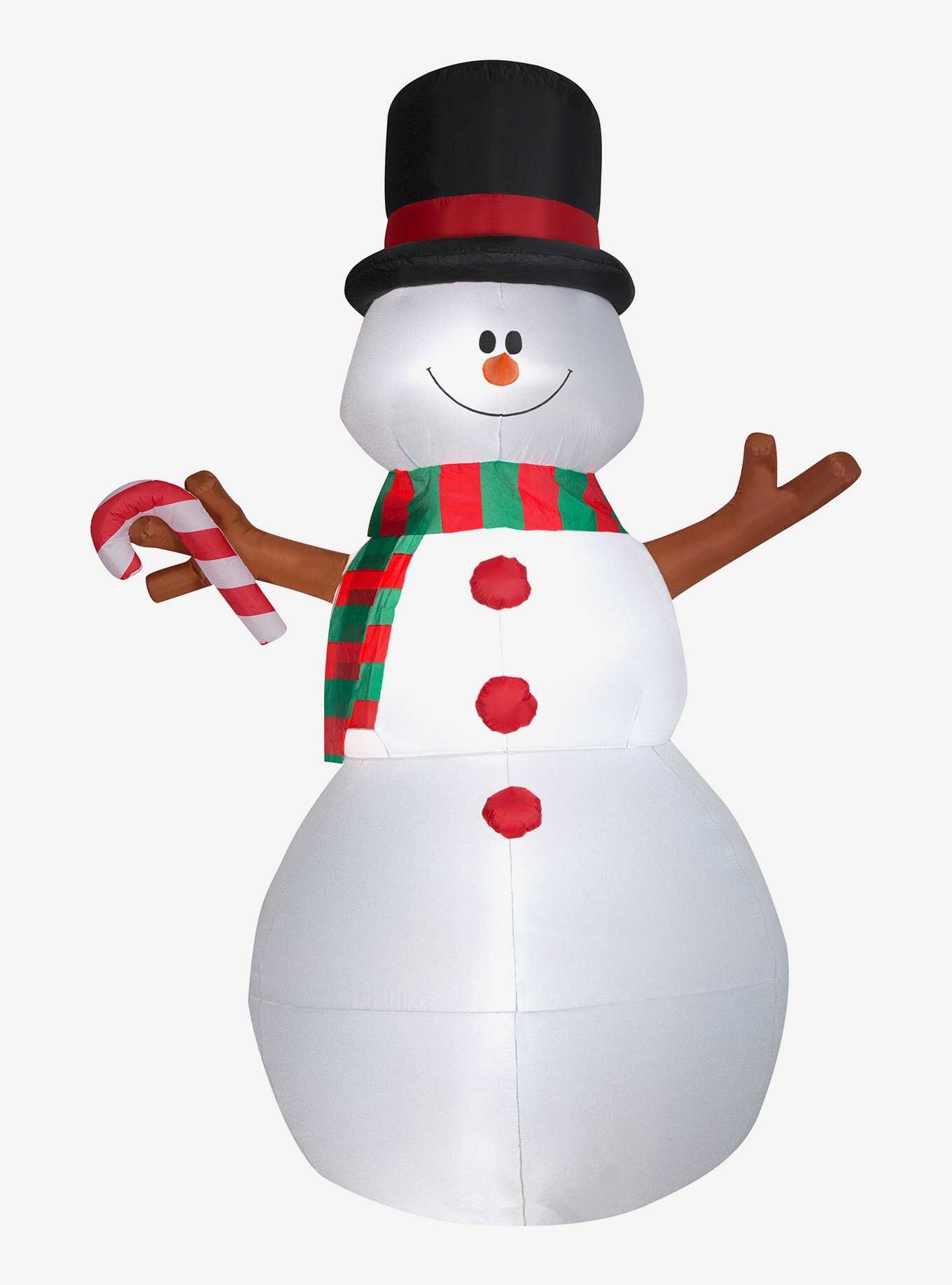 Swiveling Snowman Animated Airblown, , hi-res