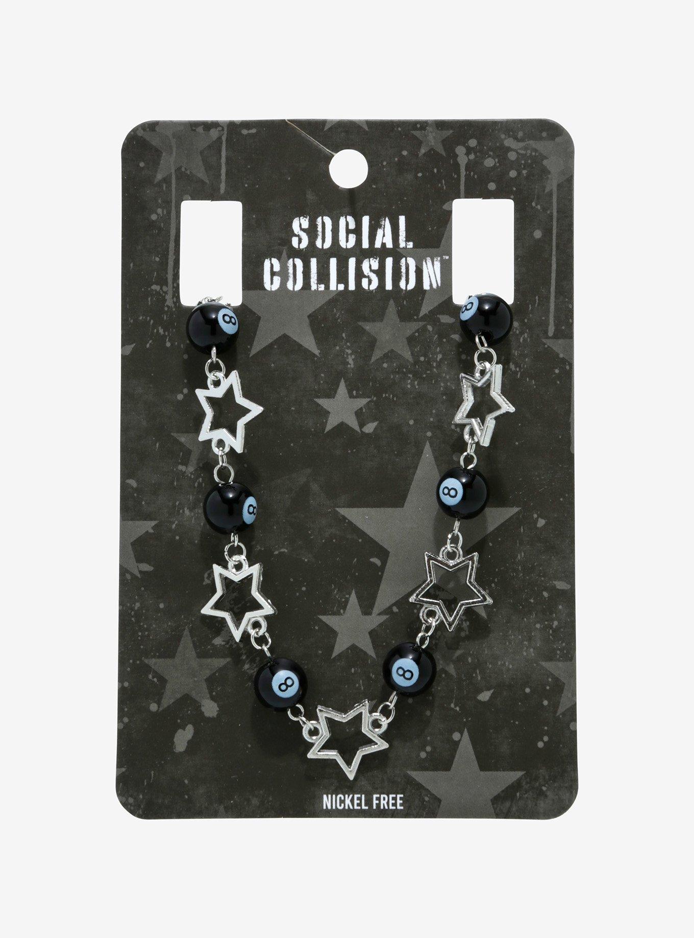 Social Collision® 8 Ball Star Choker, , hi-res