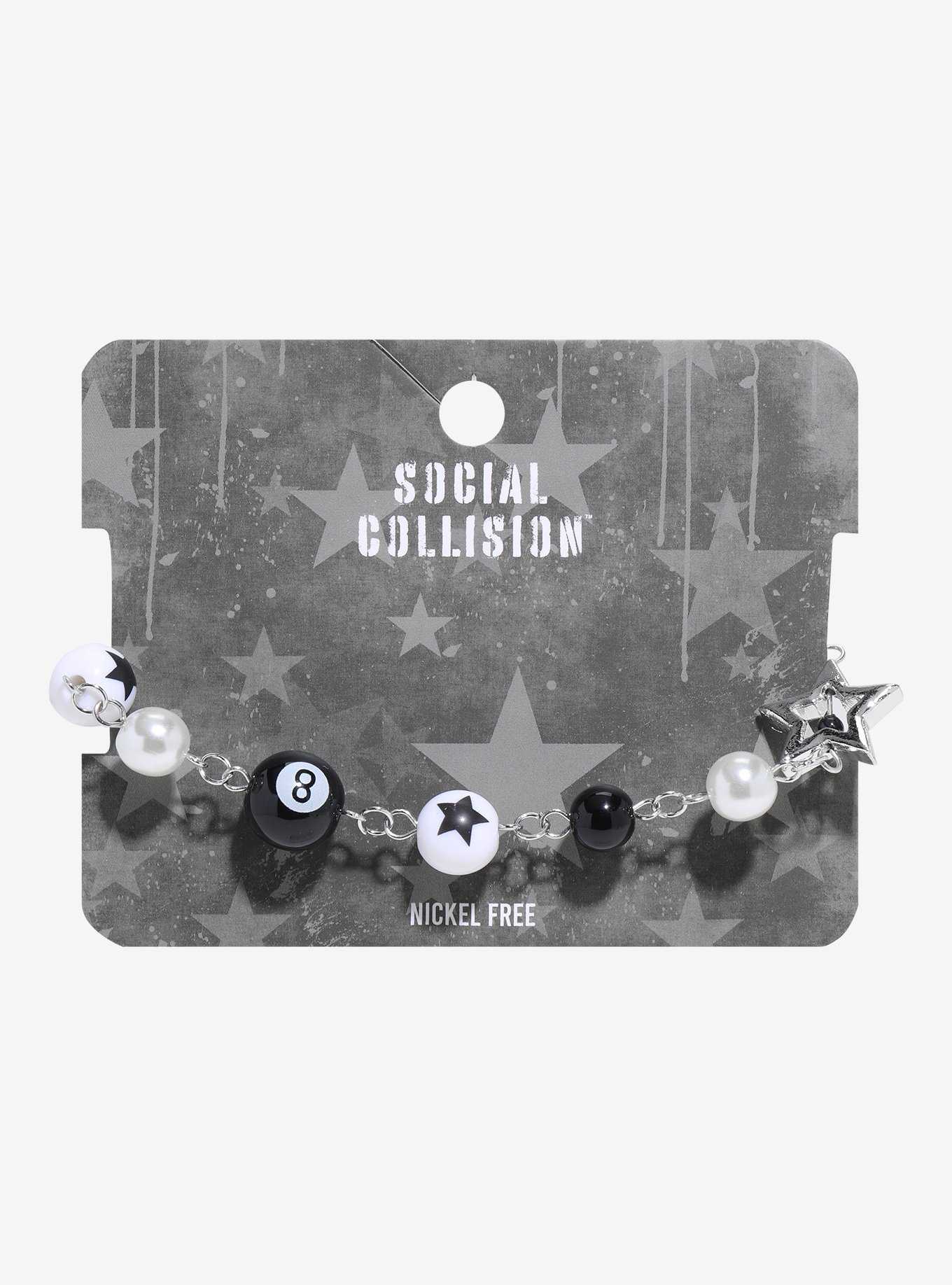 Social Collision® 8 Ball Star Chain Bracelet, , hi-res
