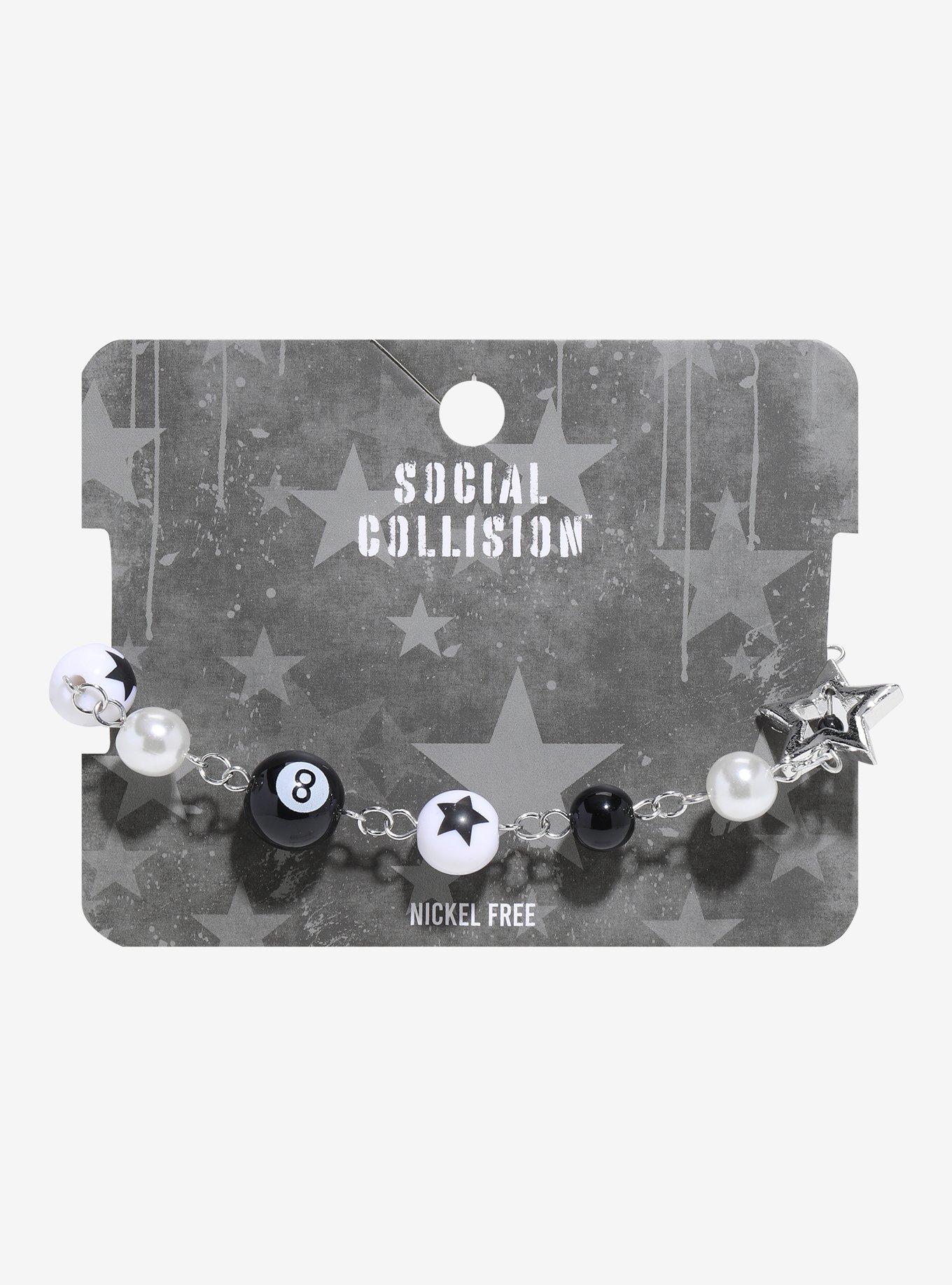 Social Collision® 8 Ball Star Chain Bracelet, , hi-res