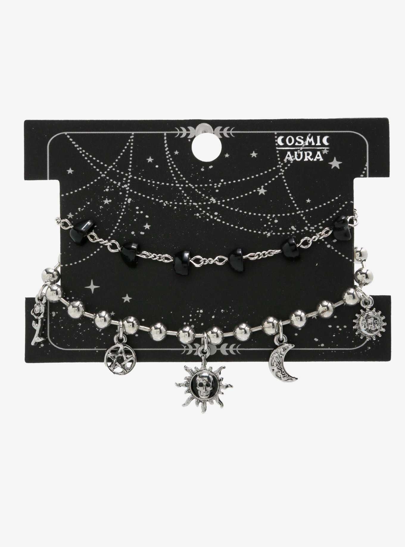 Cosmic Aura® Celestial Black Stone Bracelet Set, , hi-res