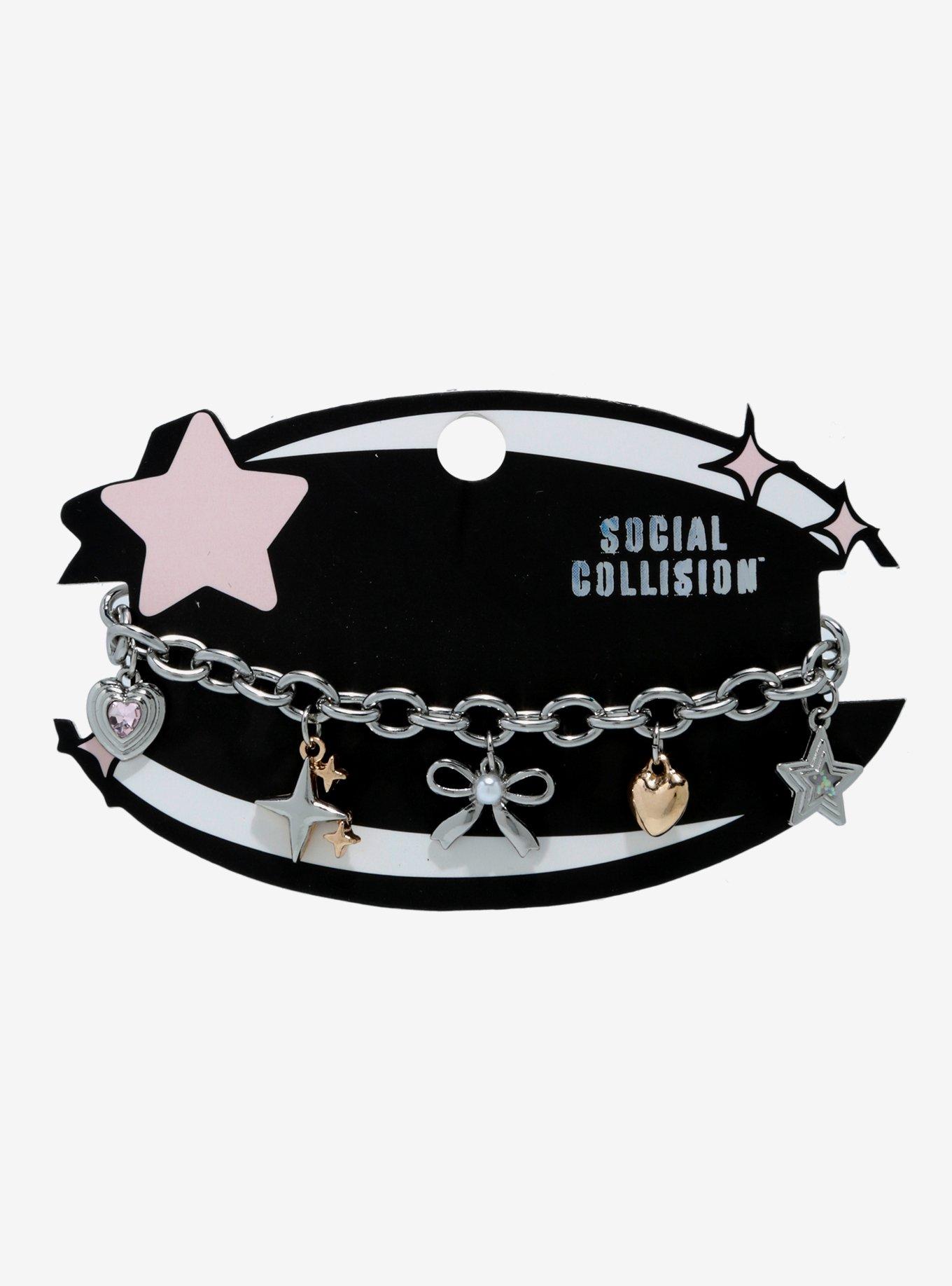 Social Collision® Bow Star Charm Bracelet