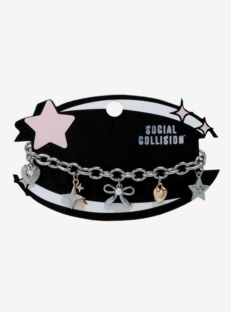 Social Collision® Bow Star Charm Bracelet | Hot Topic