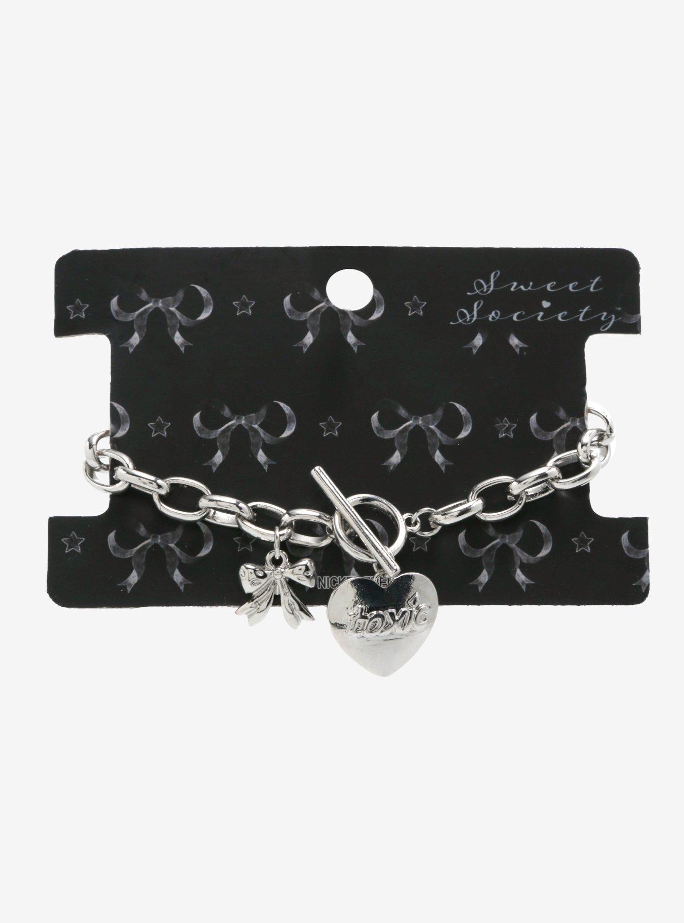 Sweet Society® Toxic Heart Toggle Chain Bracelet