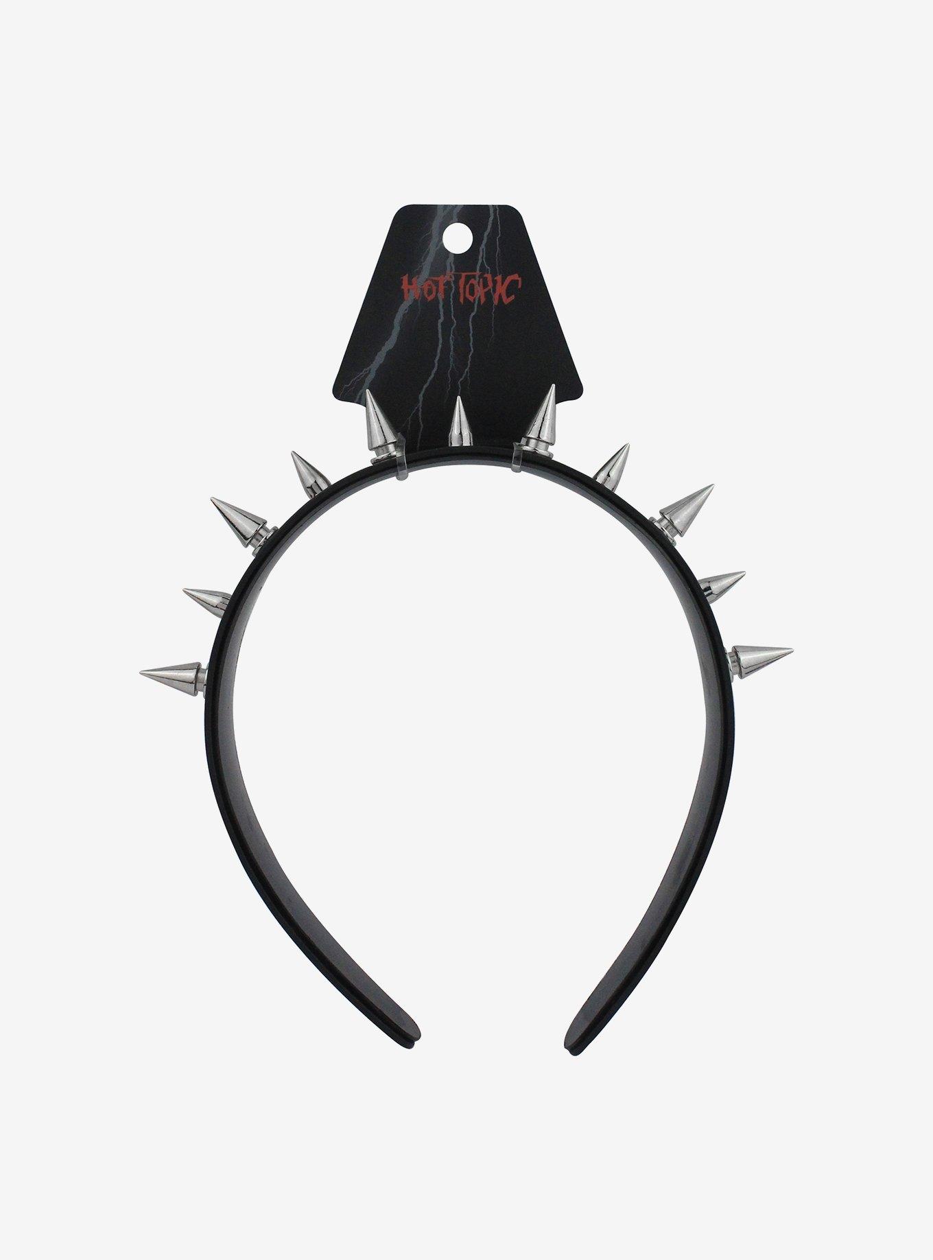 Social Collision® Spiked Faux Leather Headband, , hi-res