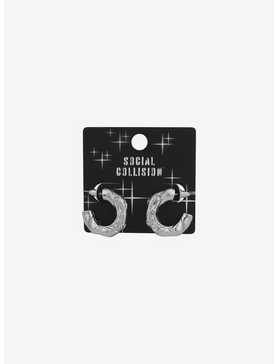 Social Collision® Drippy Bling Hoop Earrings, , hi-res