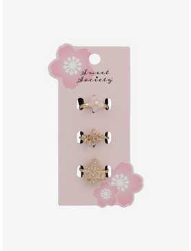 Sweet Society Sakura Flower Pearl Ring Set, , hi-res