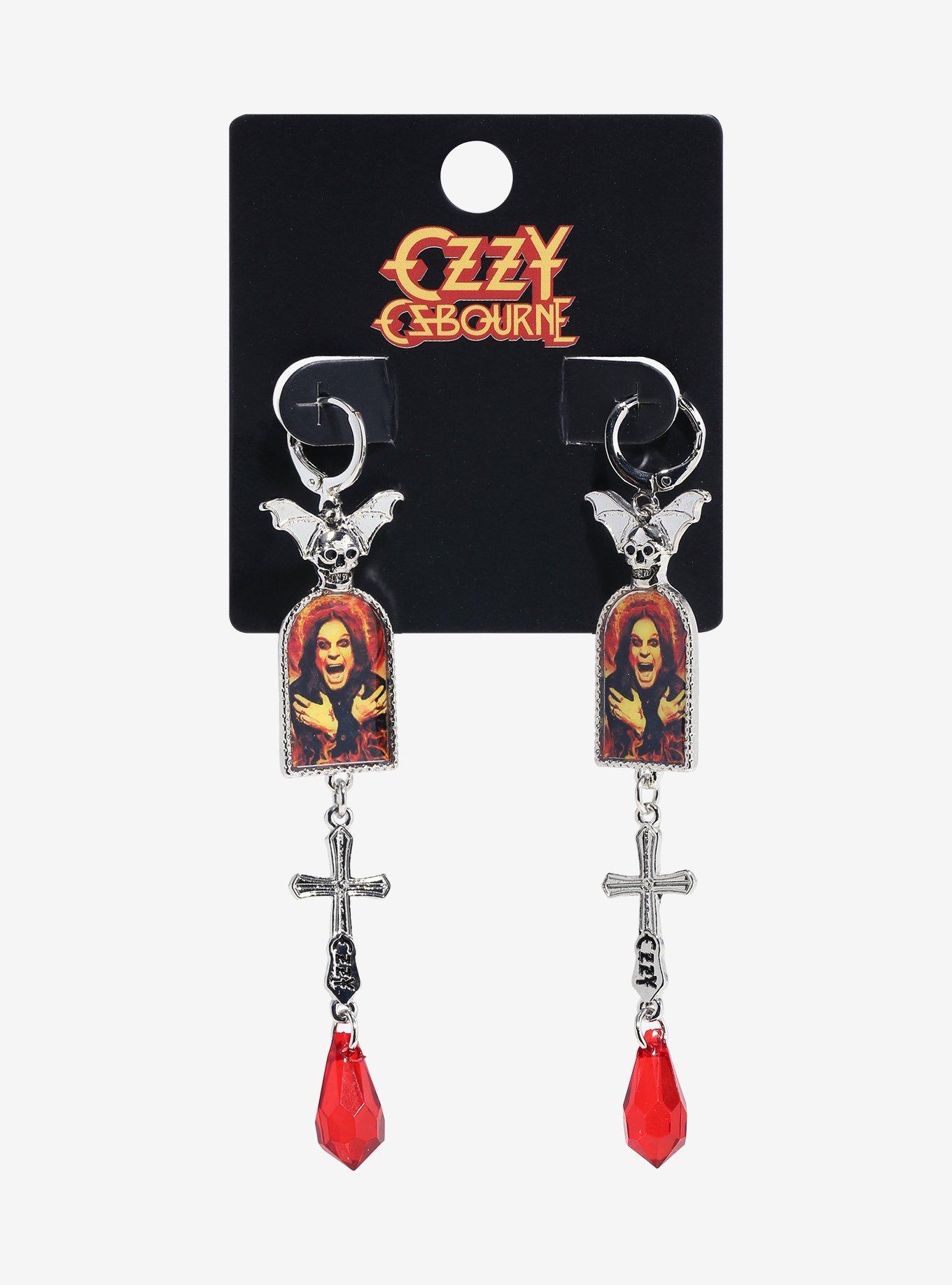 Ozzy Osbourne Vampire Bat Huggie Hoops