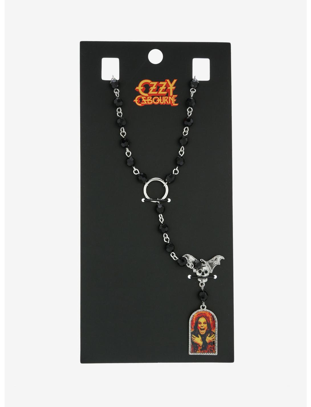 Ozzy Osbourne Bat Rosary Necklace, , hi-res