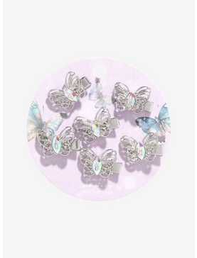 Sweet Society® Silver Rhinestone Butterfly Mini Hair Clip Set, , hi-res