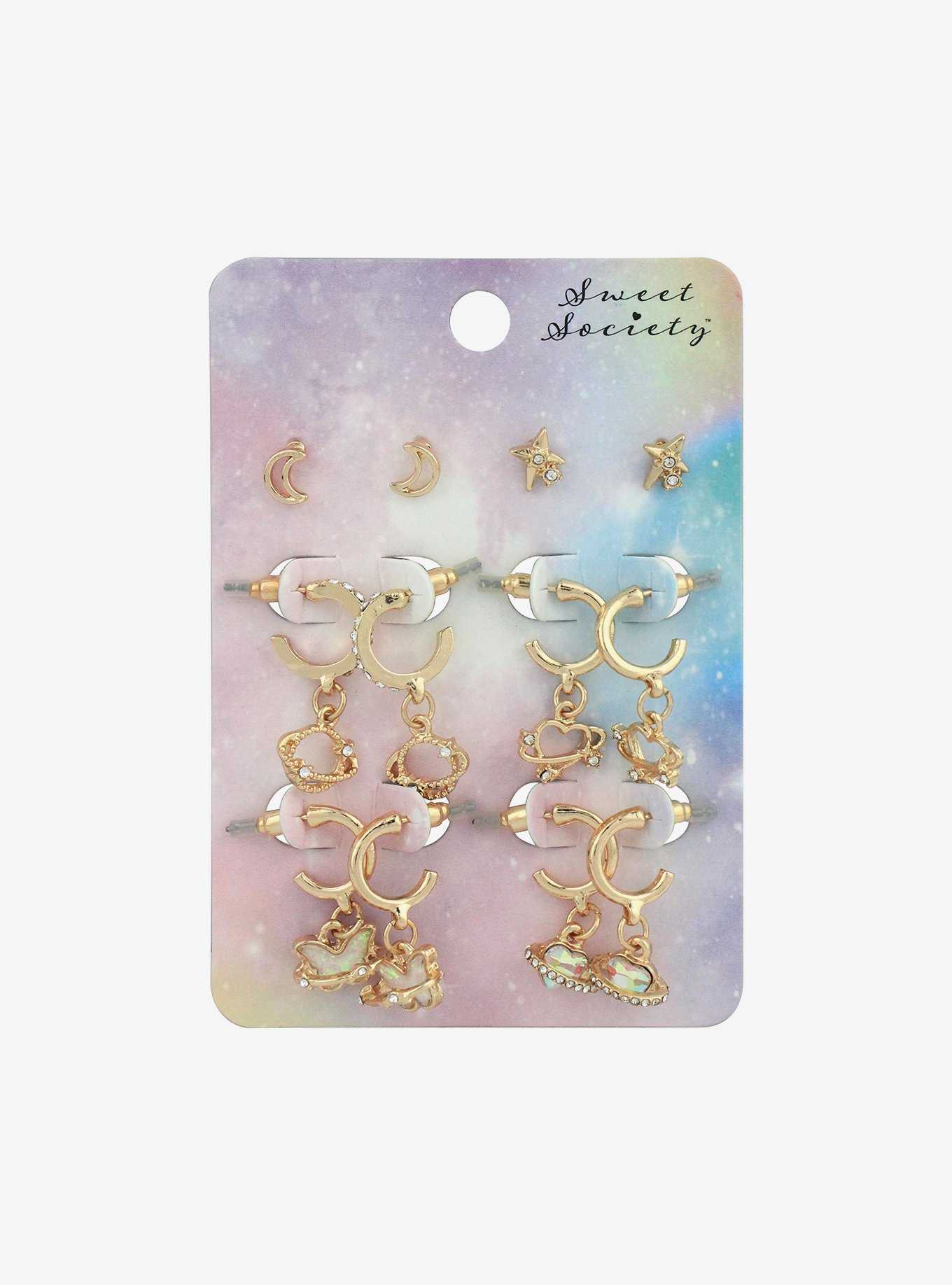 Sweet Society Celestial Butterfly Earring Set, , hi-res