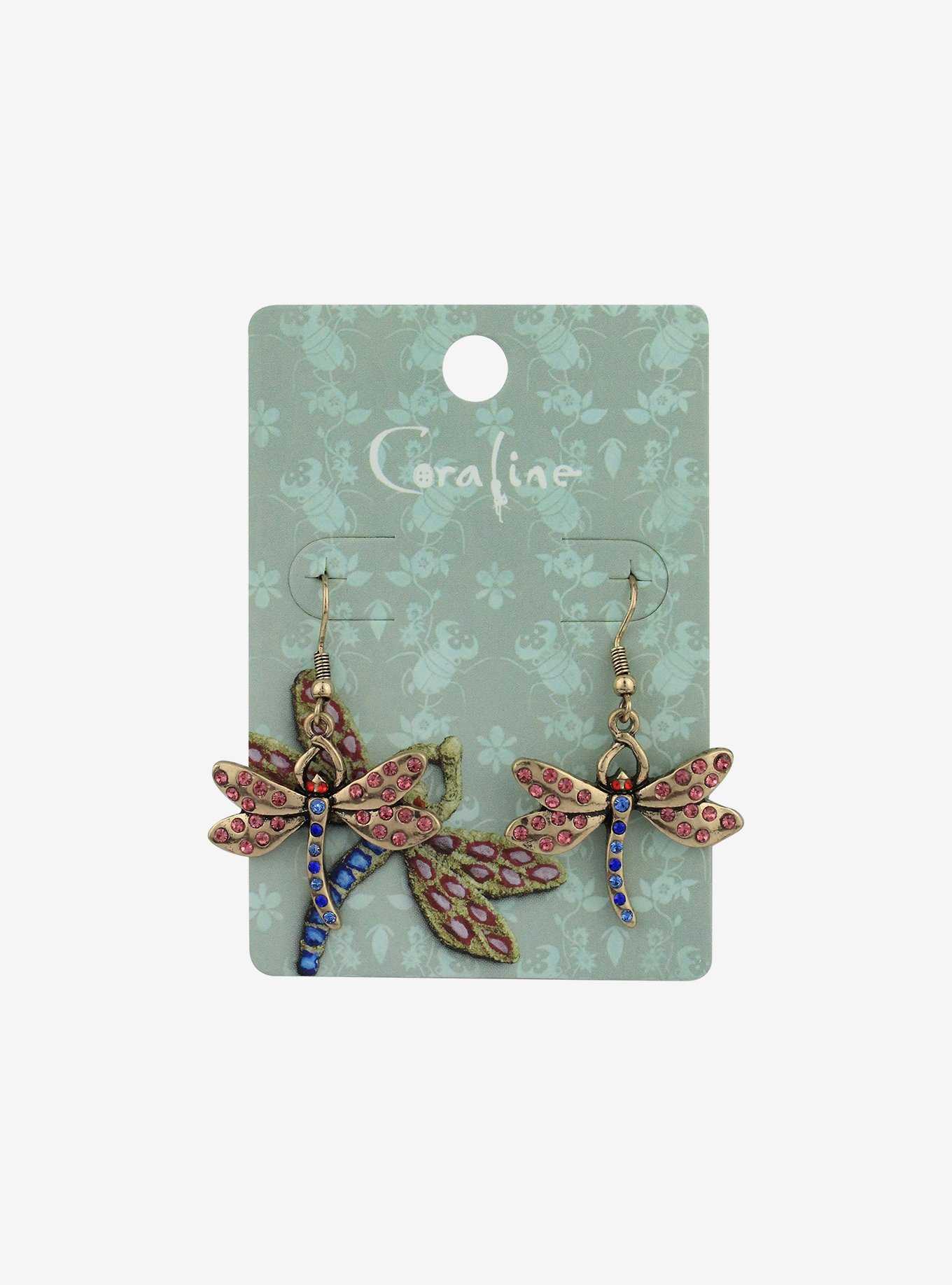Coraline Dragonfly Drop Earrings, , hi-res