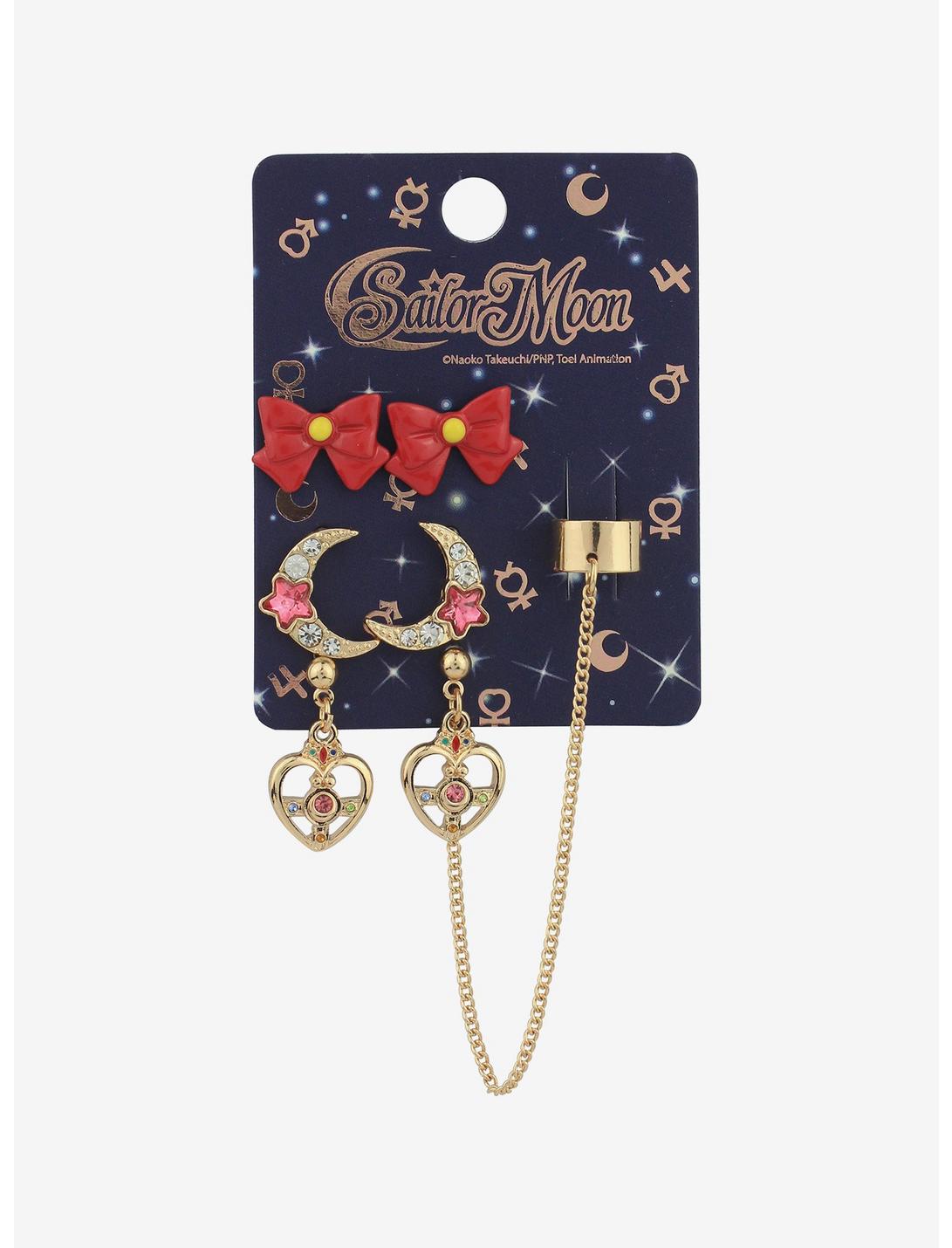 Pretty Guardian Sailor Moon Symbols Stud & Cuff Earring Set, , hi-res