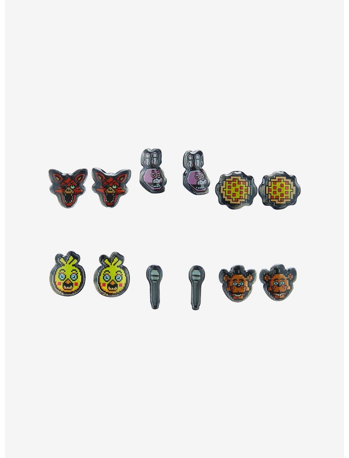 Five Nights At Freddy's 8-Bit Earring Set, , hi-res