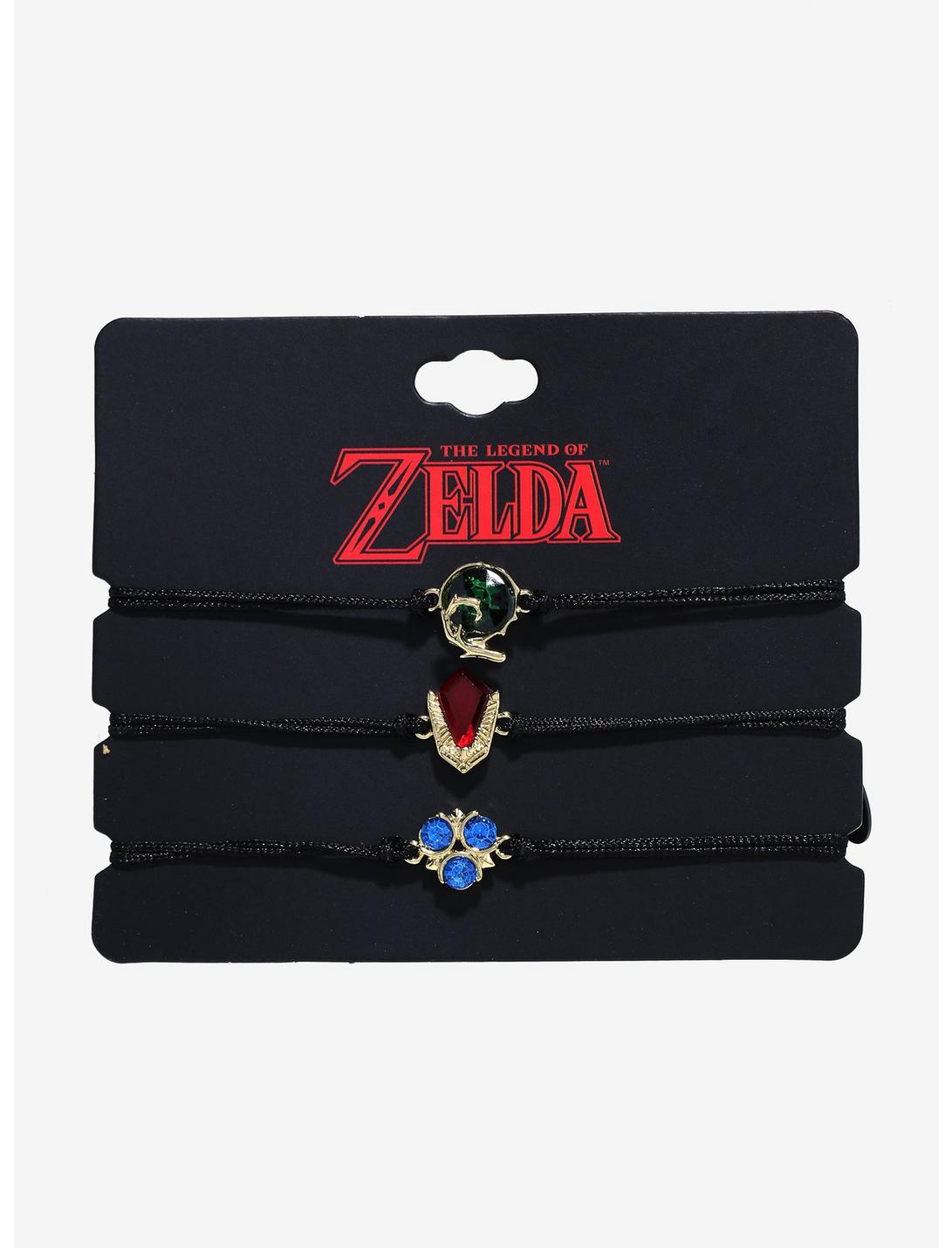 The Legend Of Zelda Spiritual Stones Cord Bracelet Set, , hi-res
