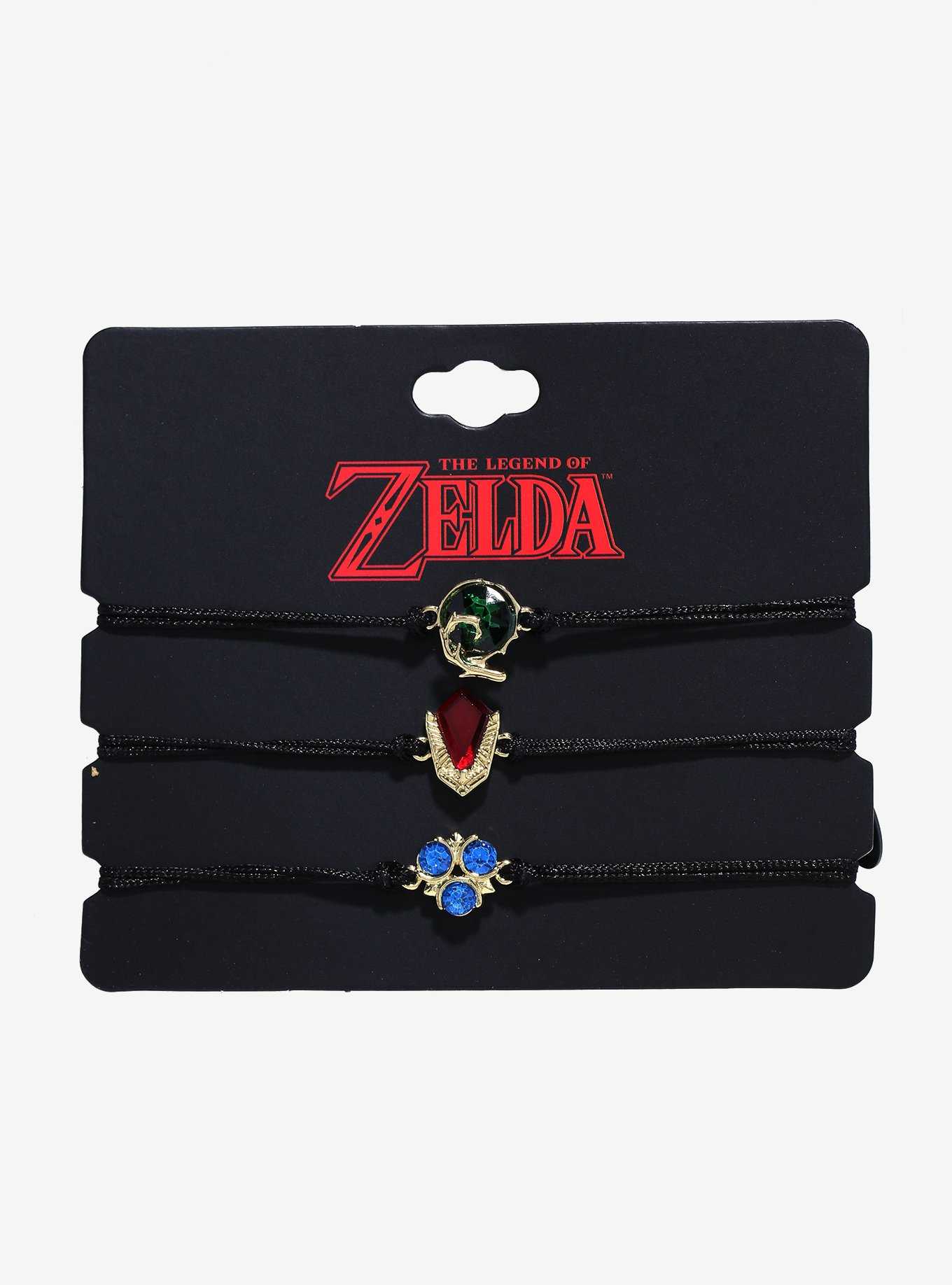 The Legend Of Zelda Spiritual Stones Cord Bracelet Set, , hi-res