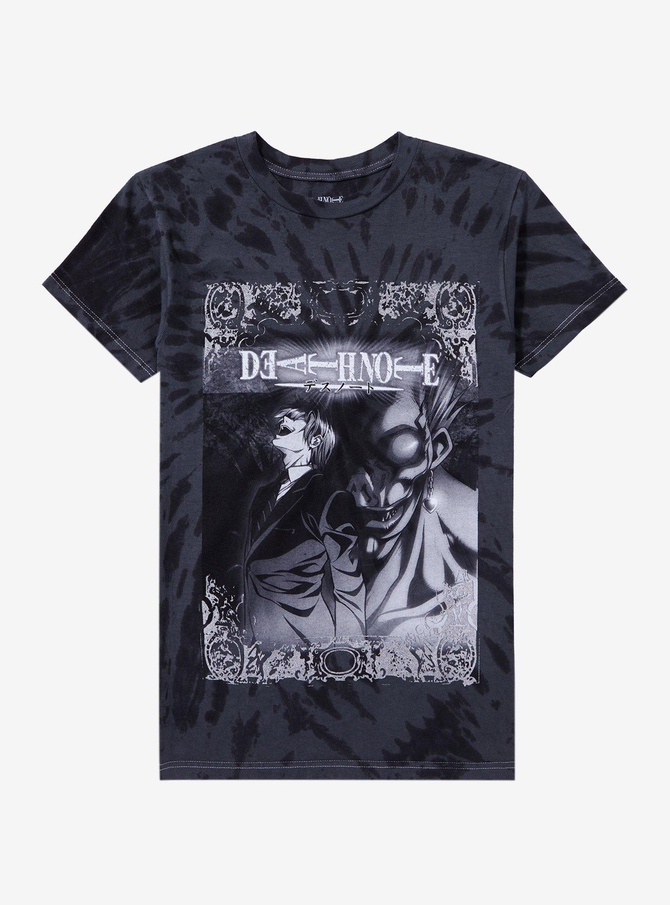 Death Note Ryuk & Light Metallic Foil Tie-Dye Boyfriend Fit Girls 